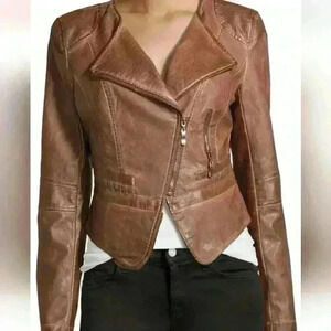Raison D'etre Faux Leather Jacket Size Medium